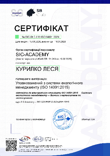 Certificate SIC.St.C.019.ISO14001.6024